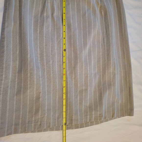 Maggie Lawrence Sport Women's Taupe Stripe & Gingham Skirt & Jacket Suit - 18/20 - Picture 3 of 8